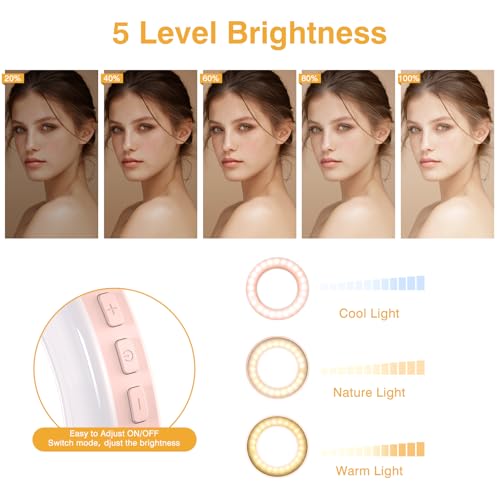 Rechargeable 60 LED Clip on Ring Light V75649