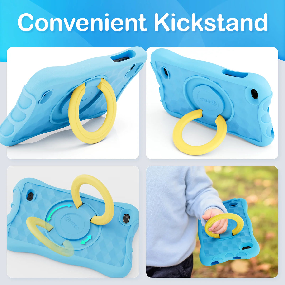 7 inch Kids Learning Tablet with Headphone Blue Set Z612