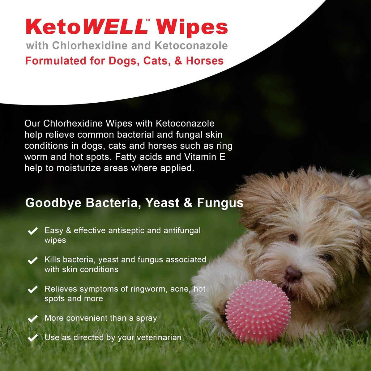 Medicated Pet Wipes with Ketoconazole Q388987