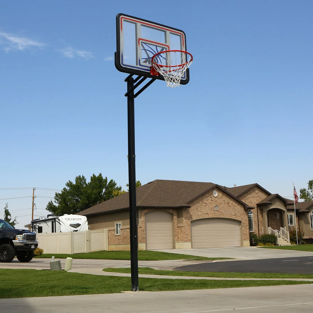 Adjustable Inground Basketball Hoop 44 inch Polycarbonate P567