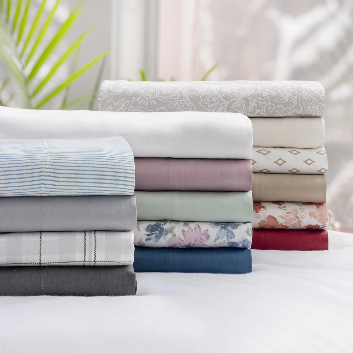 Queen Soft Cotton Rayon Bamboo Bed Sheet Set C87610