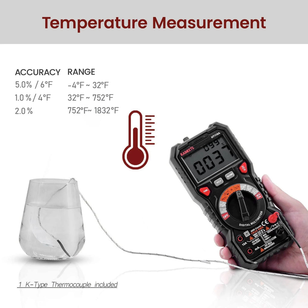 Auto-Ranging Digital Multimeter TRMS 6000 Counts V9940