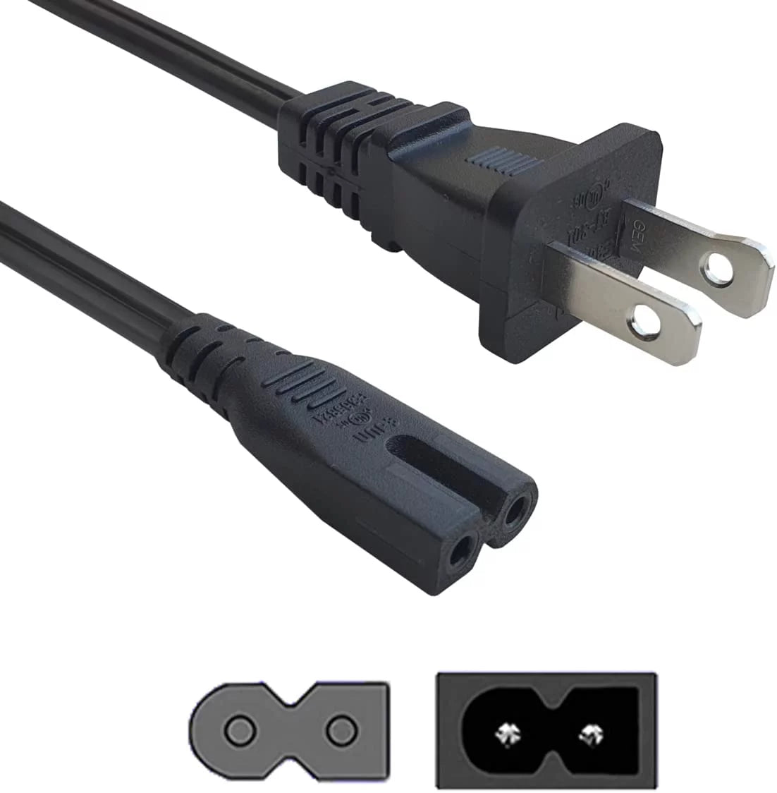 6FT 2 Prong Polarized Power Cord H3793