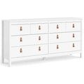 White 8 Drawer Engineered Wood Dresser V974