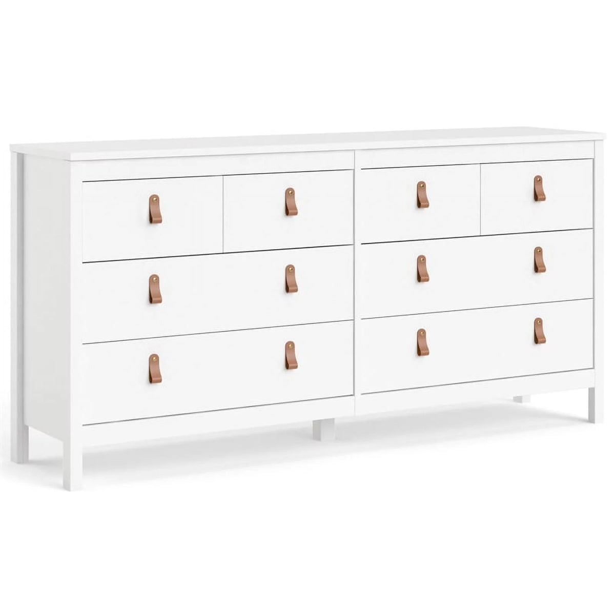 White 8 Drawer Engineered Wood Dresser V974