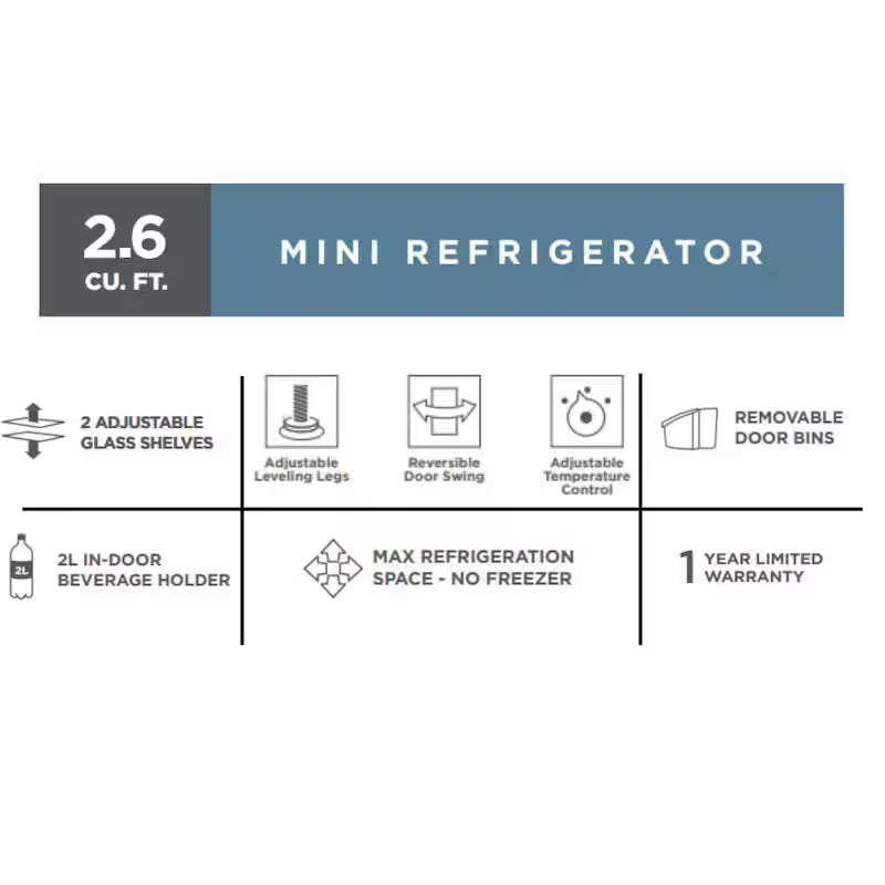 Mini Refrigerator in White W81756