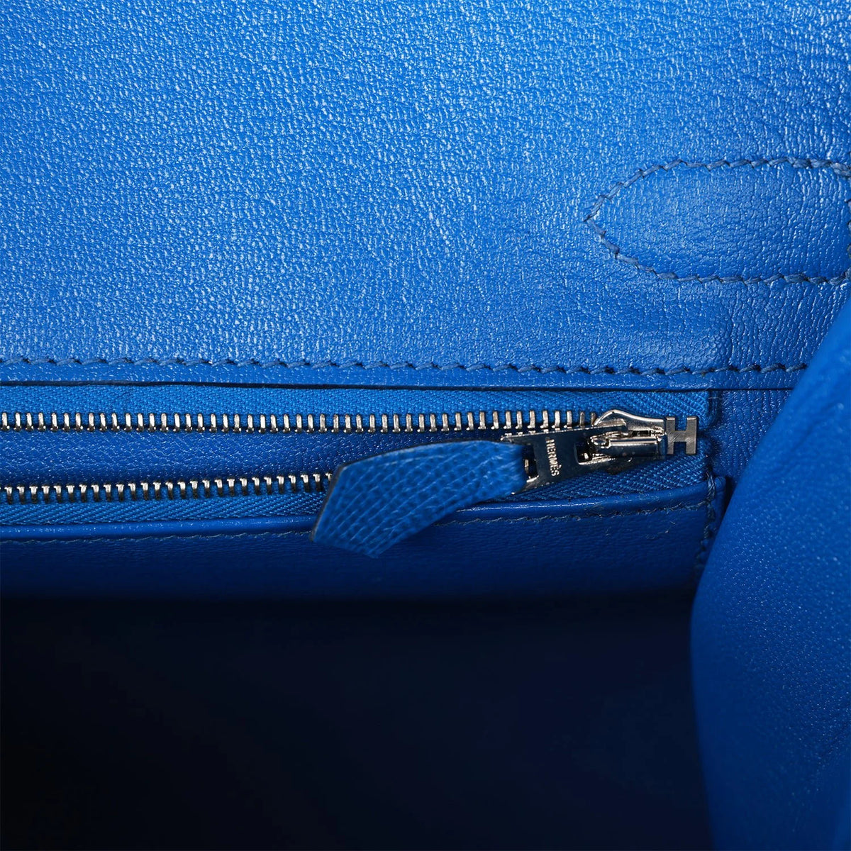 Birkin 30 Bleu France Epsom Palladium Hardware T381329