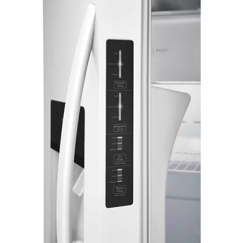 36 in. 25.6 cu. ft. Side by Side Refrigerator in White D229176