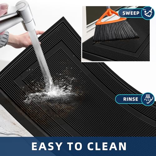 Black Heavy Duty Rubber Doormat W19392
