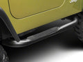 Textured Black Round Side Step Bars Q146