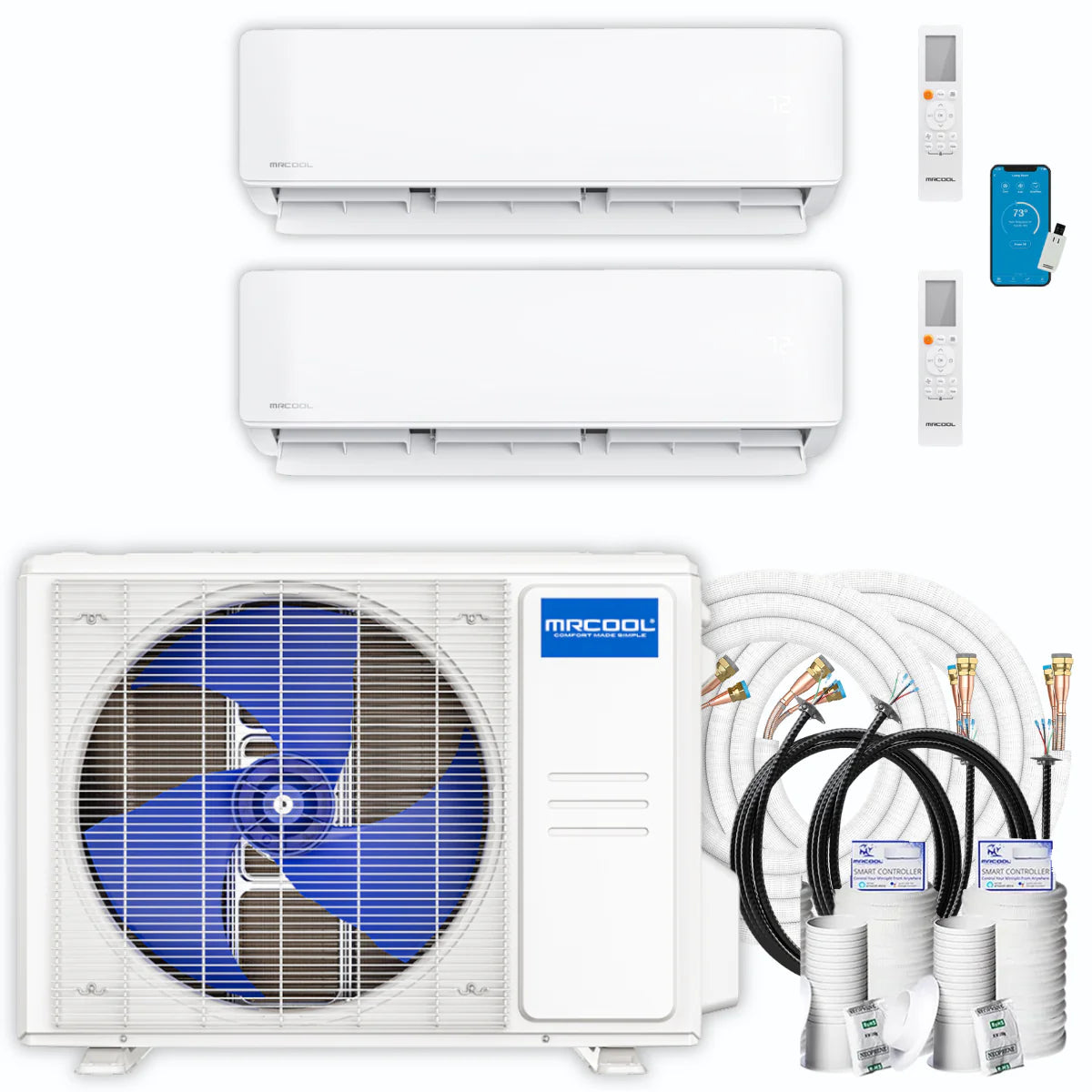 21,000 BTU 2 Zone Ductless Air Conditioner and Heat Pump J6900