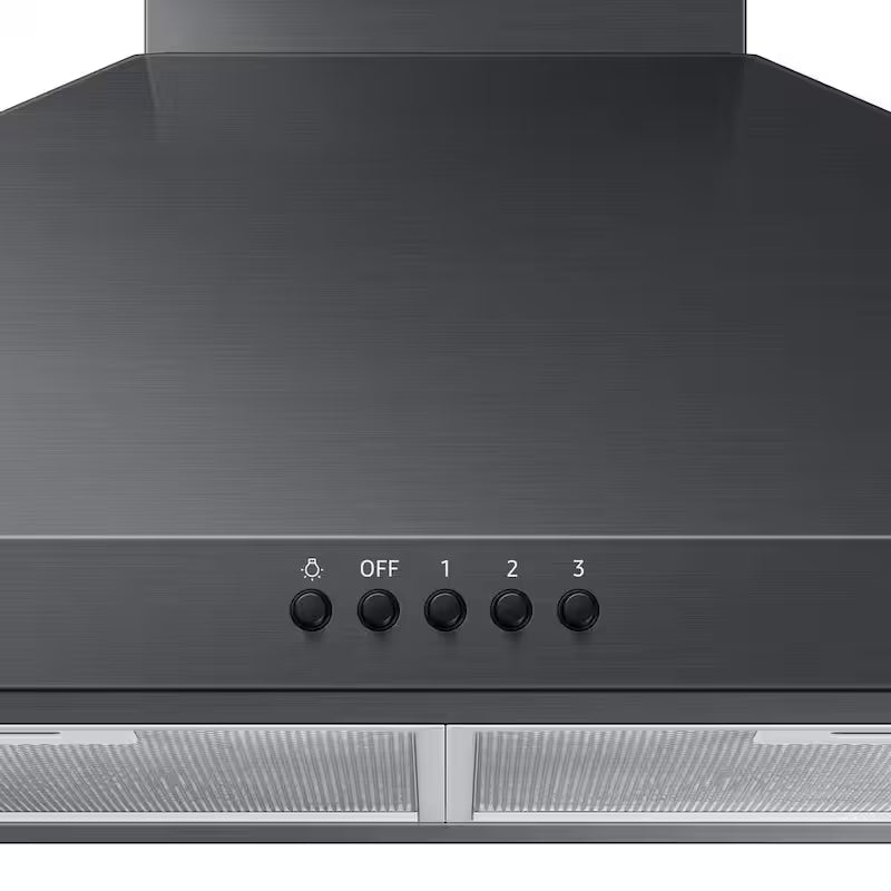 Wall Mount Range Hood with LED Lighting in Black Stainless Steel Q26716