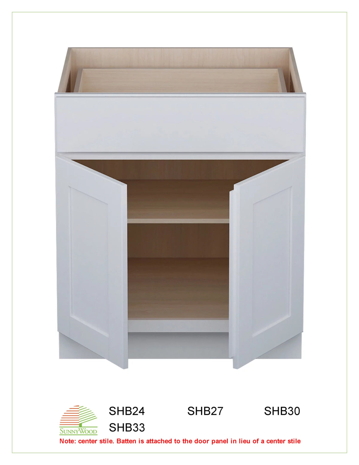 White 24" Double Door Base Cabinet K84911