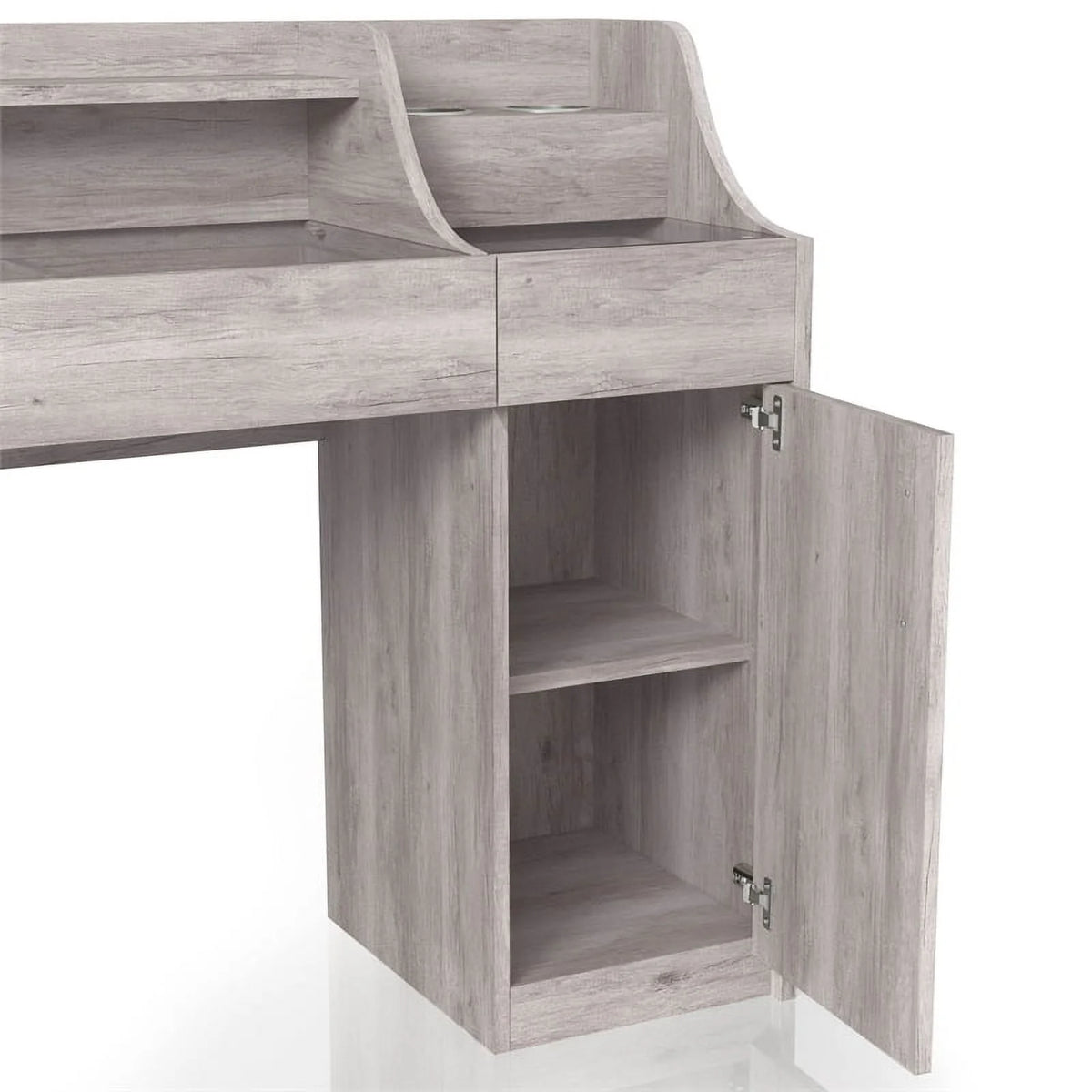 Wood Multi-Storage Vanity Table S486