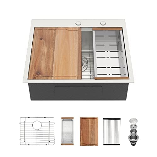 25 Inch 16 Gauge Stainless Steel Drop In Utility Sink G543