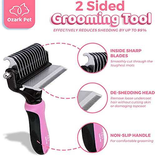 Dog and Cat Deshedding Brush and Shedding Glove M8138