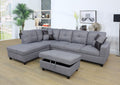 106.5'' Sectional Sofa with Storage Ottoman K1346
