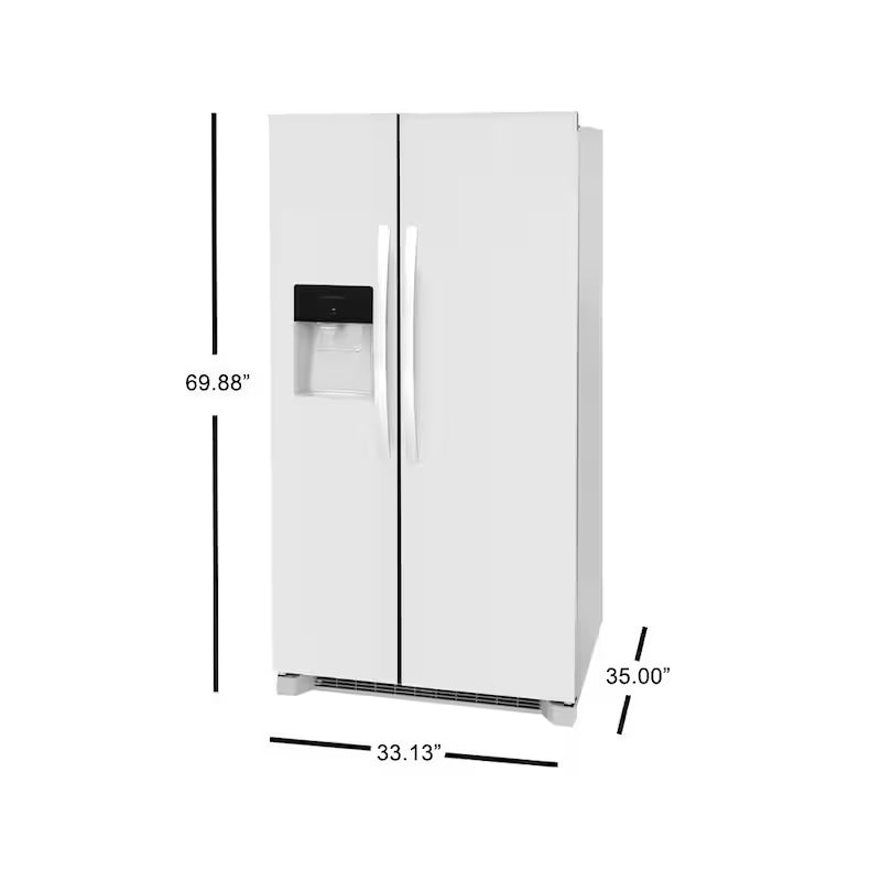 36 in. 25.6 cu. ft. Side by Side Refrigerator in White D229176