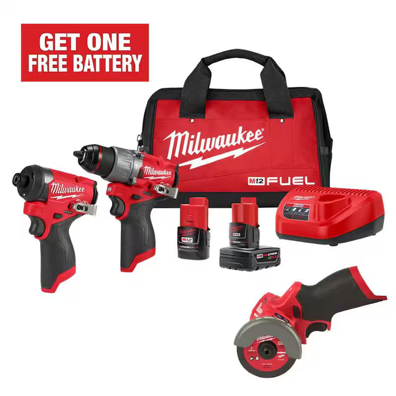 12-Volt Lithium-Ion Brushless Cordless Hammer Drill and Impact Driver Combo Kit H2130