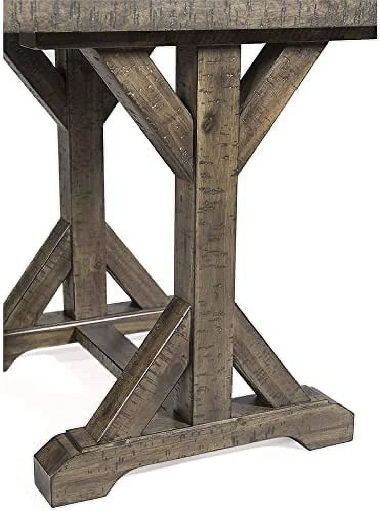 48" Solid Wood Trestle Base Coffee Table in Walnut Brown X48150