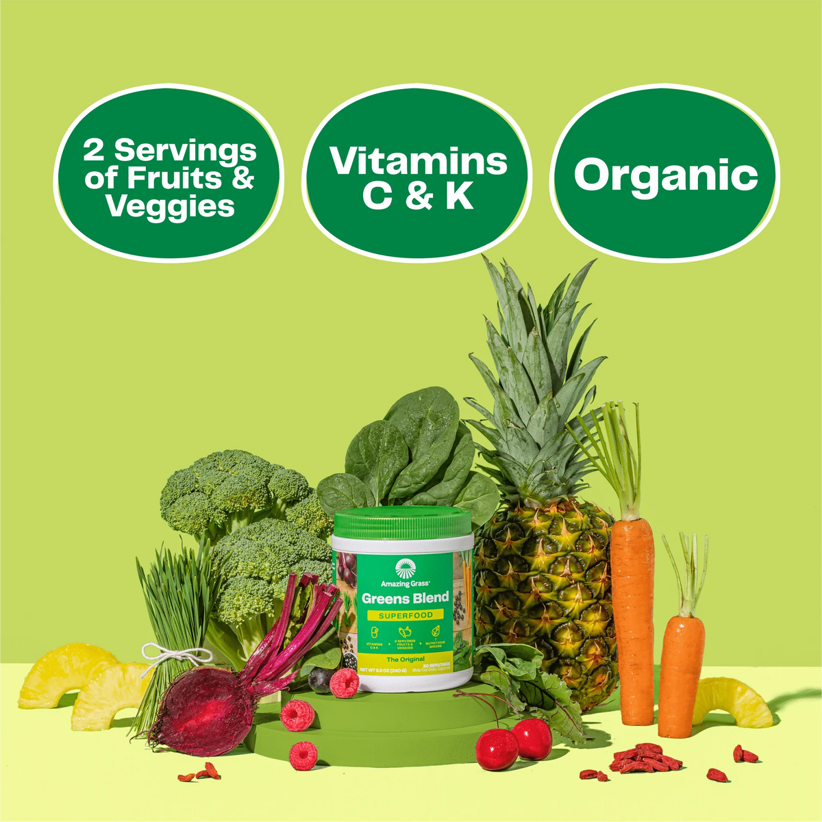 Greens Blend Superfood Powder 8.5 oz U9169