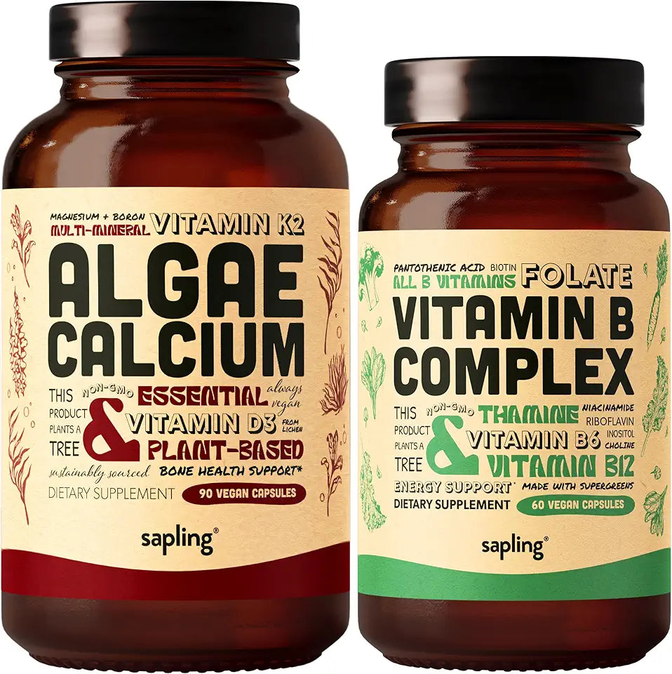 Calcium Supplement & Vegan Vitamin B Complex Bundle D78177