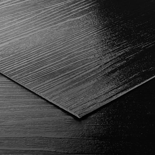 Black Peel and Stick Vinyl Floor Tile 18-Planks 6x36 N303