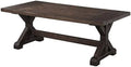 48" Solid Wood Trestle Base Coffee Table in Walnut Brown X48150