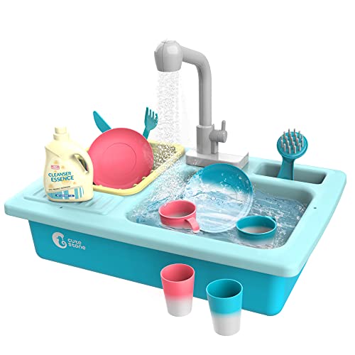 Pretend Play Kitchen Sink Toys with Cooking Stove Pot and Pan P212505