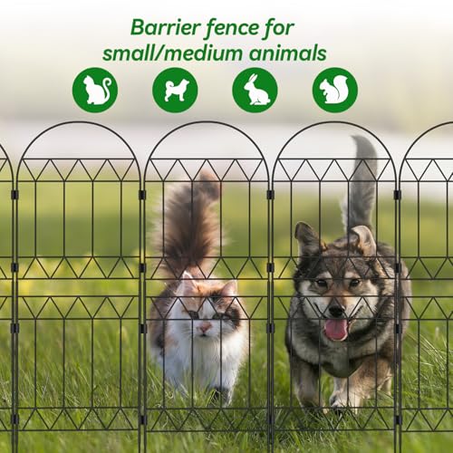 10 Pack Rustproof Metal Garden Fence Panels R89515